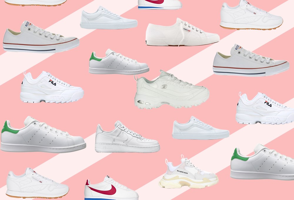 Her şey ile kombinlenen 10 beyaz spor ayakkabı