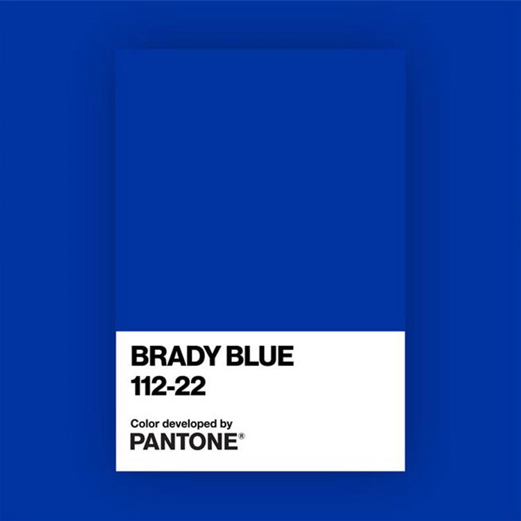 Pantone’den Brady’ye özel renk: Brady Blue