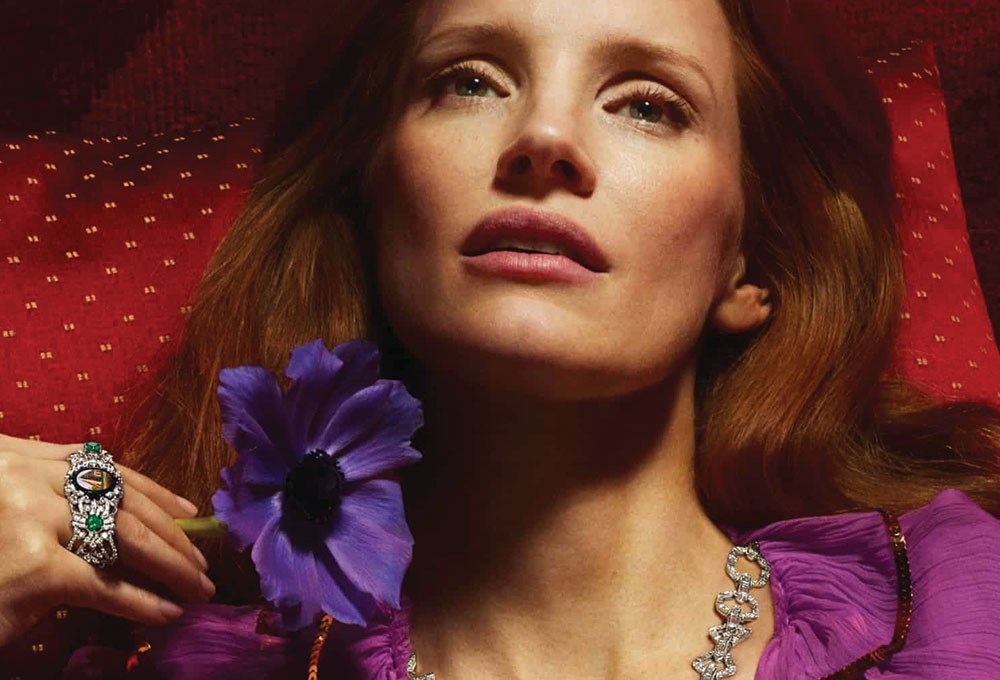 Jessica Chastain, Gucci mücevherlerinin yüzü oldu