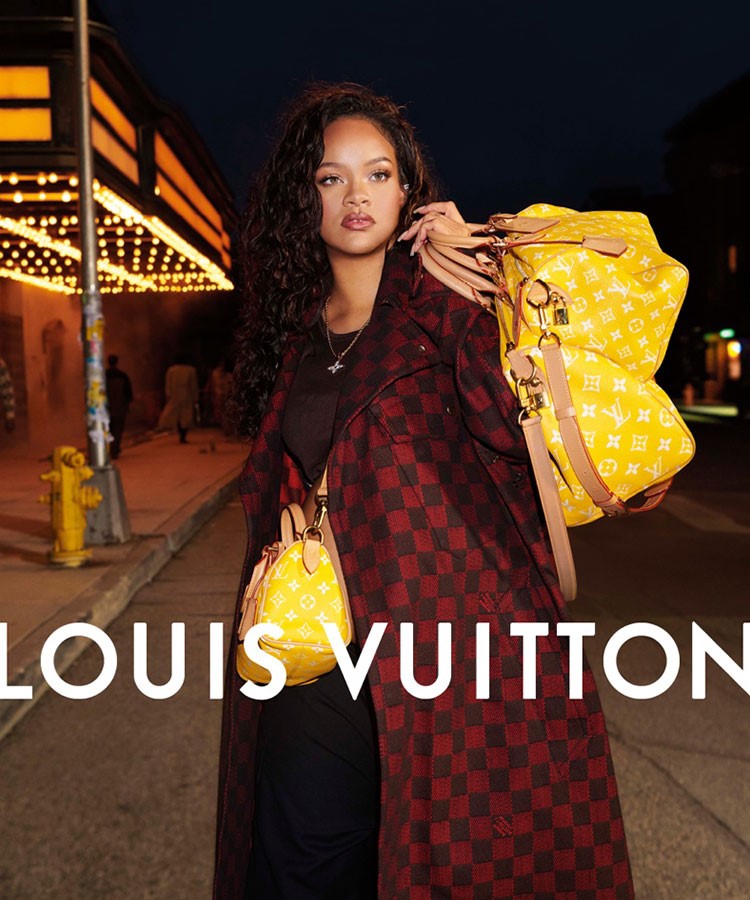 Pharrell Williams’ın ilk Louis Vuitton kampanyasının yıldızı karnı burnunda Rihanna