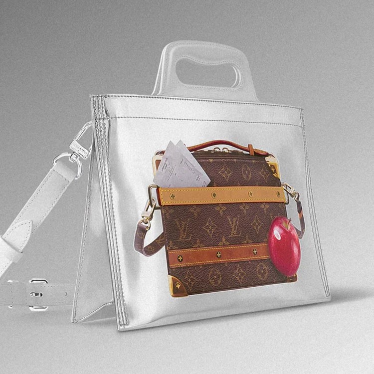 Louis Vuitton’un yeni erkek çantaları, içinde markanın en gözde çantalarını taşıyan dondurucu poşetleri andırıyor